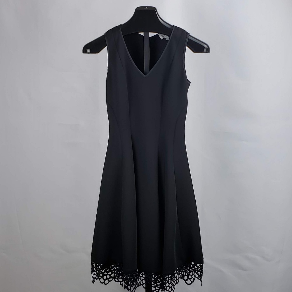 Fit & Flare Dress with Lace Hem